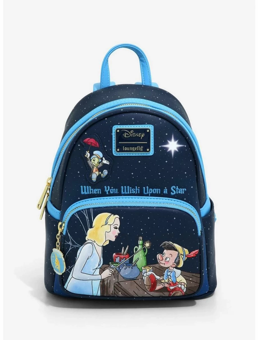 Loungefly Disney Pinocchio Star Mini Backpack - Exclusive When You Wish Upon A Star Design