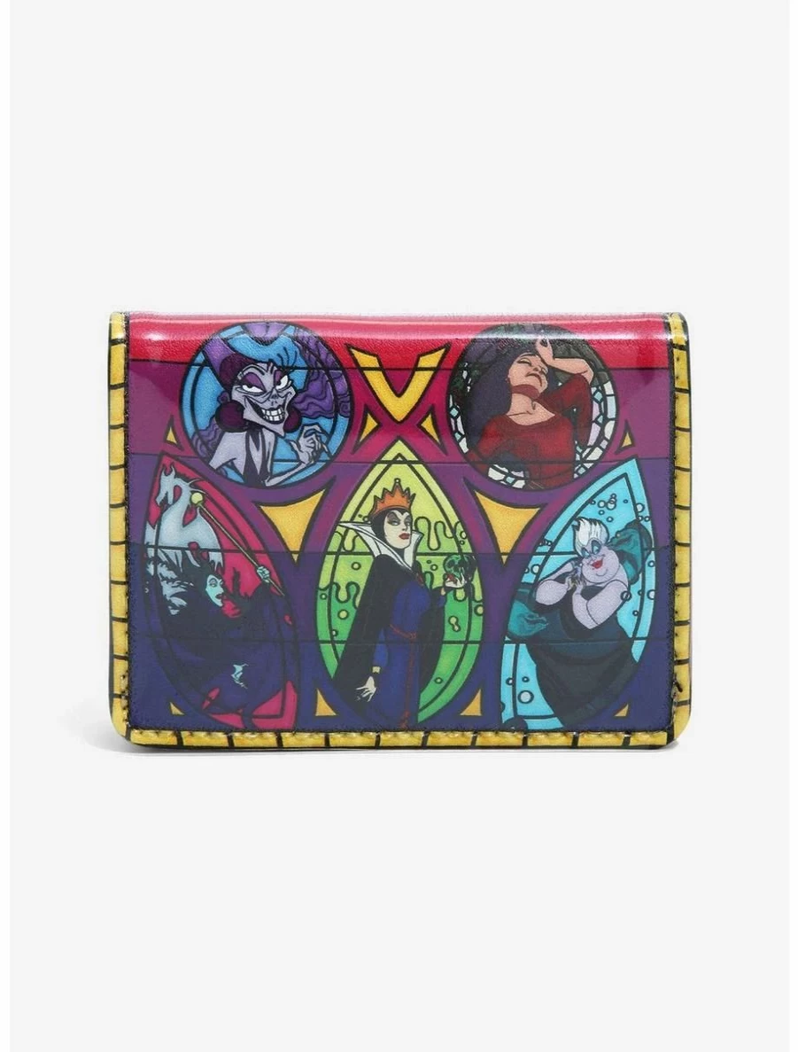 Disney Villains Stained Glass Card Holder - BoxLunch Exclusive Collectible Wallet Accessory
