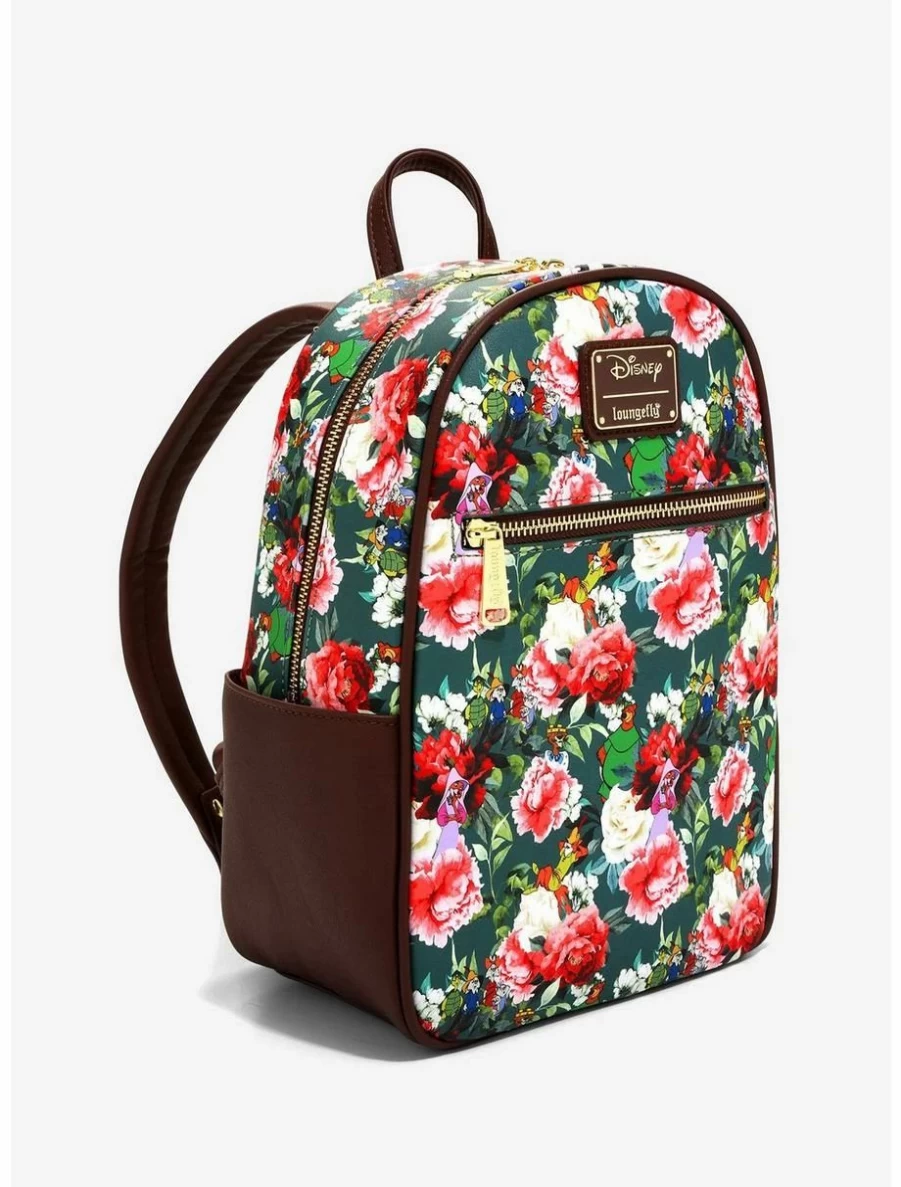 Disney Robin Hood Floral Mini Backpack Loungefly Exclusive BoxLunch Collection