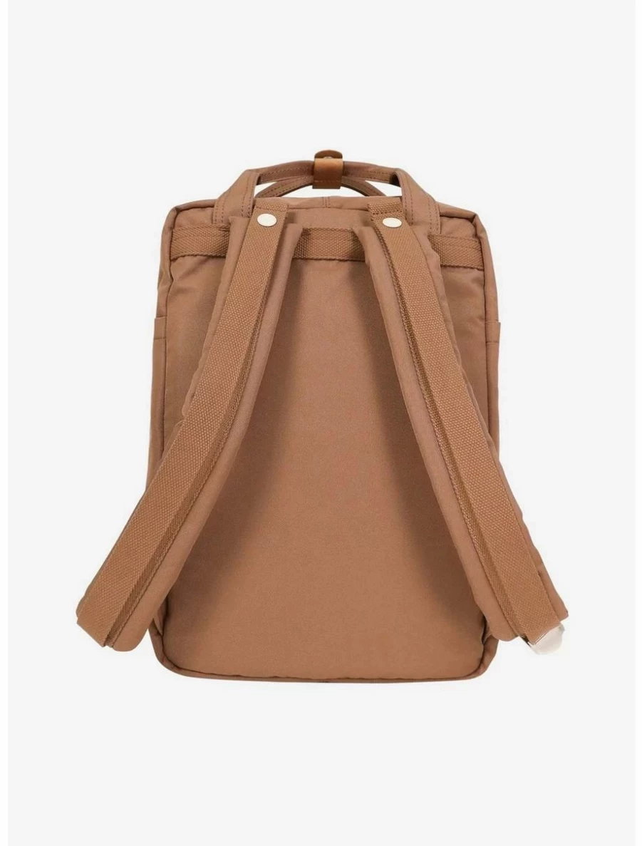 "Kaleido Mushroom Checkered Backpack - Stylish Doughnut Macaroon Design for School & Travel"