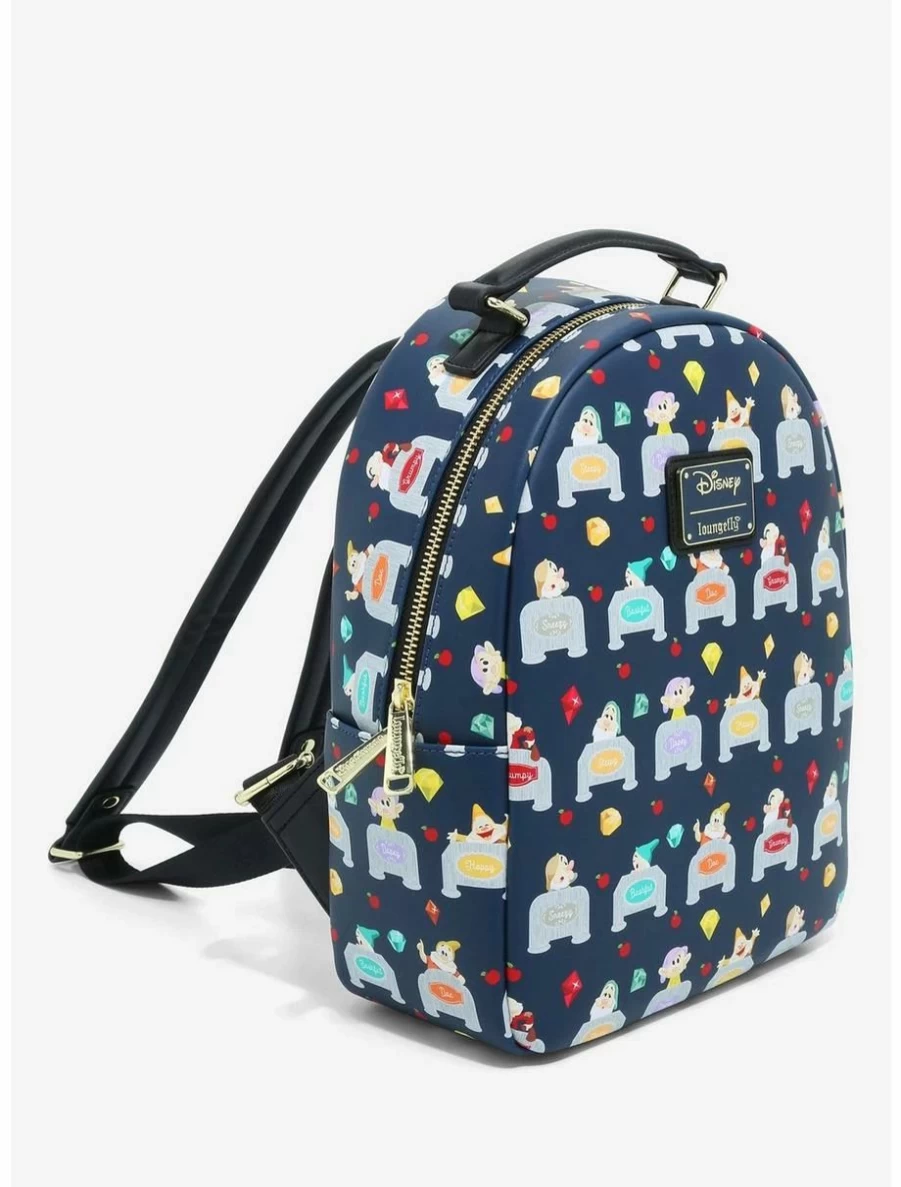Loungefly Disney Snow White and the Seven Dwarfs Mini Backpack - Allover Print Design, BoxLunch Exclusive