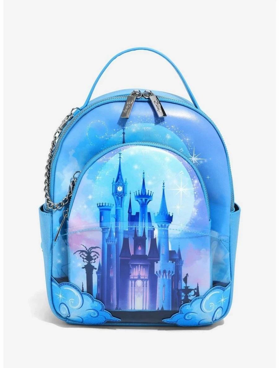 Disney Cinderella Castle Mini Backpack and Purse Set by Danielle Nicole - BoxLunch Exclusive Night Time Portrait Design