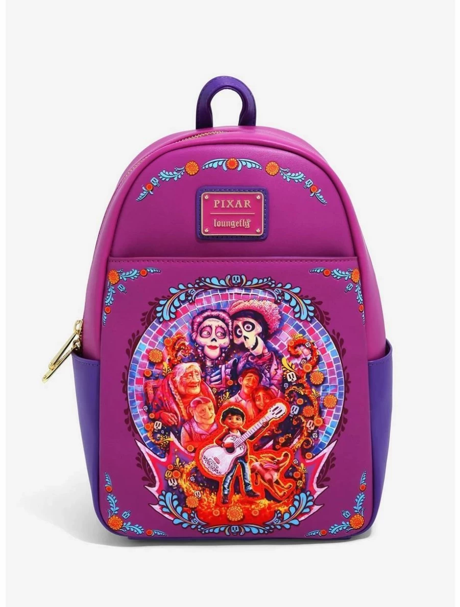 Loungefly Disney Pixar Coco Mini Backpack - Family Mural Design - BoxLunch Exclusive Collectible
