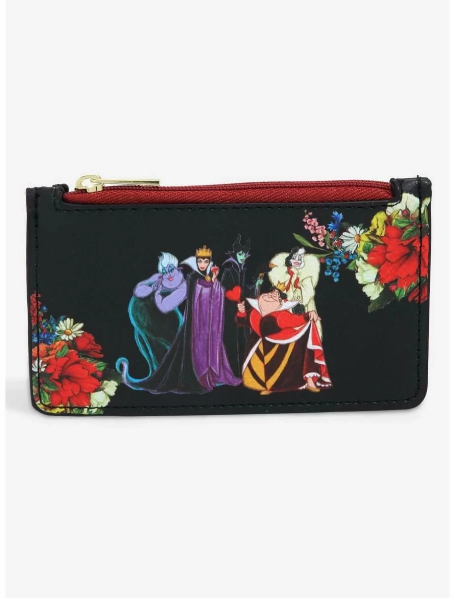 Disney Villains Floral Cardholder Wallet - BoxLunch Exclusive Portrait Design