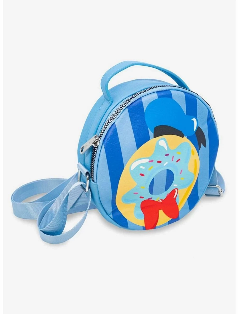 Disney Donald Duck Donut Crossbody Bag - Striped Dessert-Themed Shoulder Purse