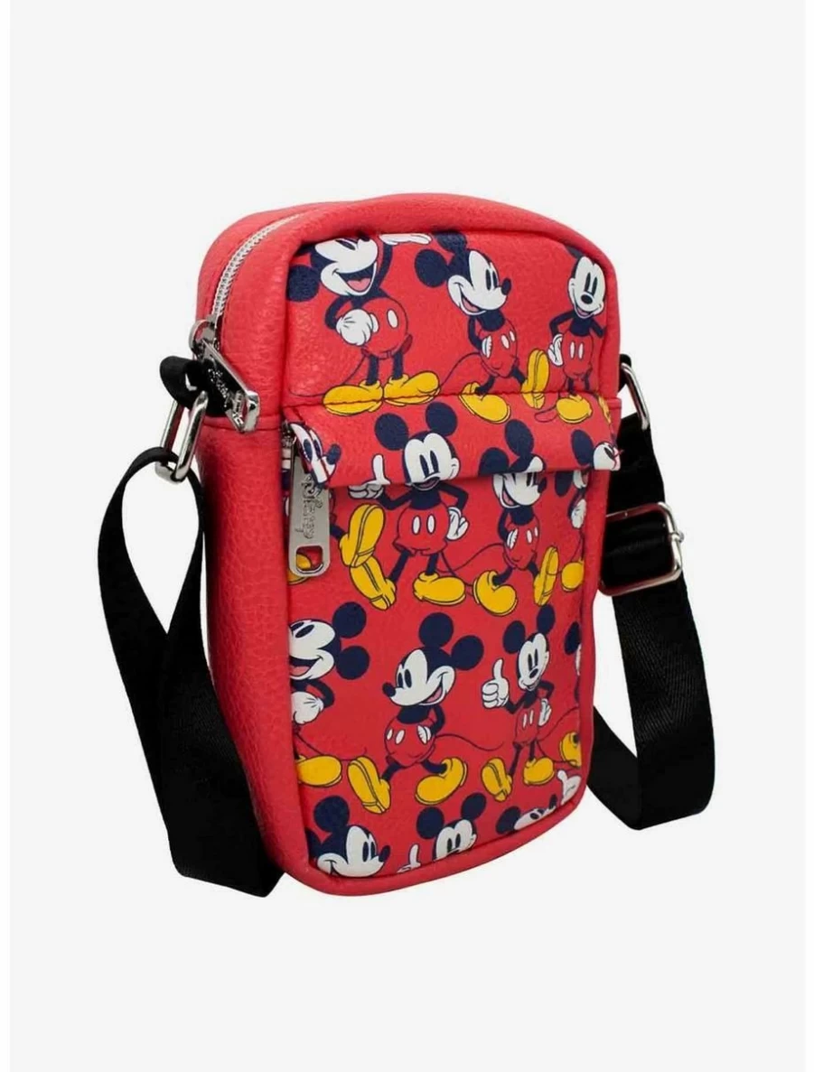 Disney Mickey Mouse Vegan Leather Crossbody Bag - Stylish Standing Poses Design for Box Lunch Fans
